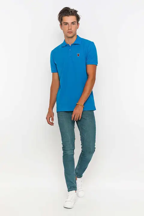 Mavi Erkek Polo Yaka Slim Fit Tişört