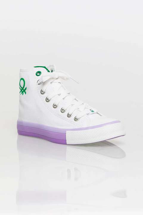 Beyaz/Lila Kadın Spor Ayakkabı BN-30189