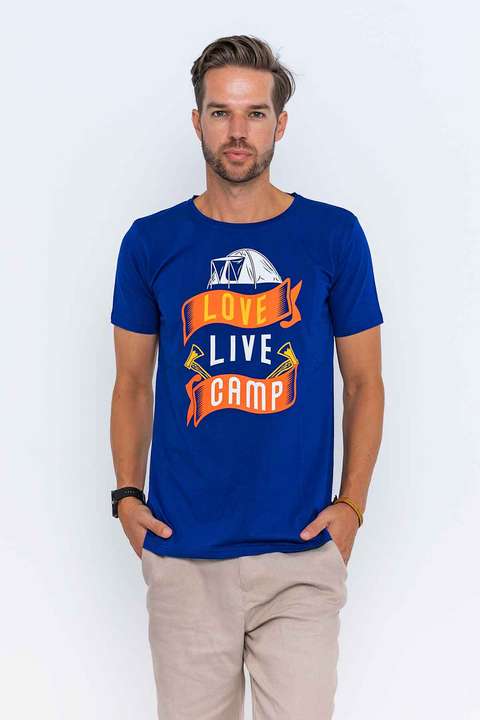 Saks Love Live Camp Baskılı Tişört
