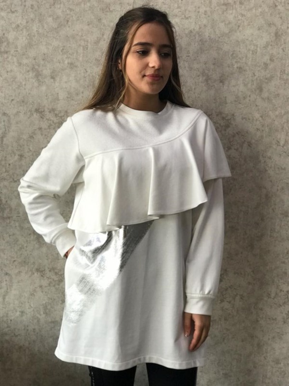 Fırfır Detaylı Sweatshirt