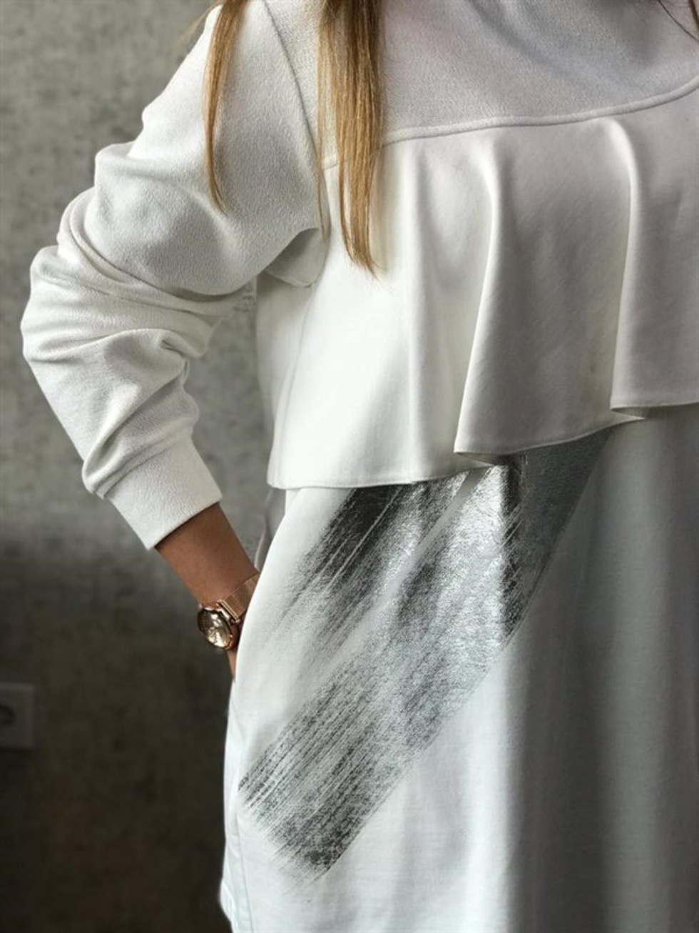 Fırfır Detaylı Sweatshirt