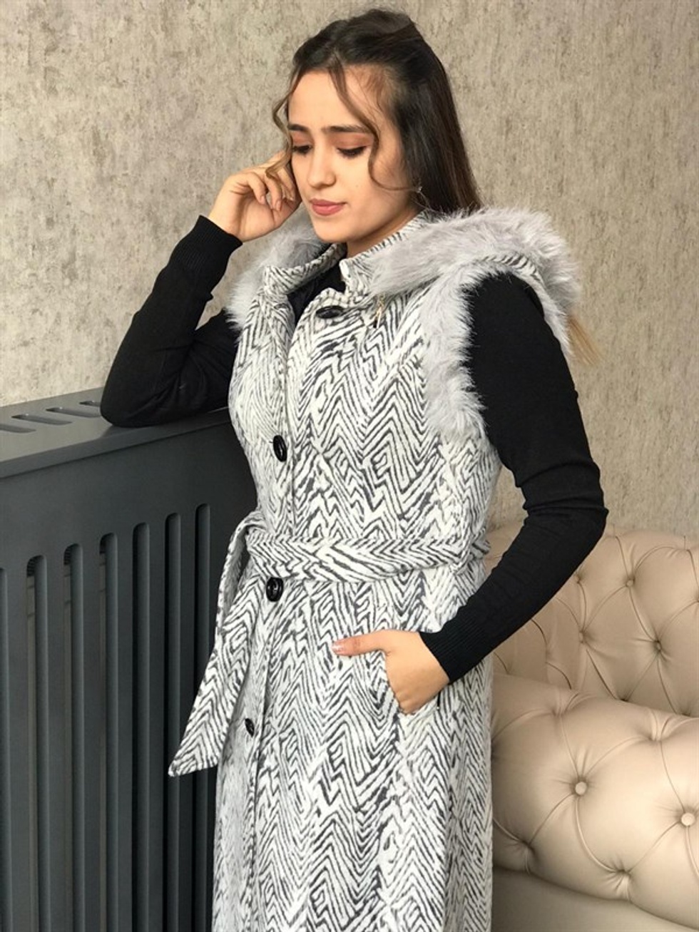 Kürk Detay Yelek -