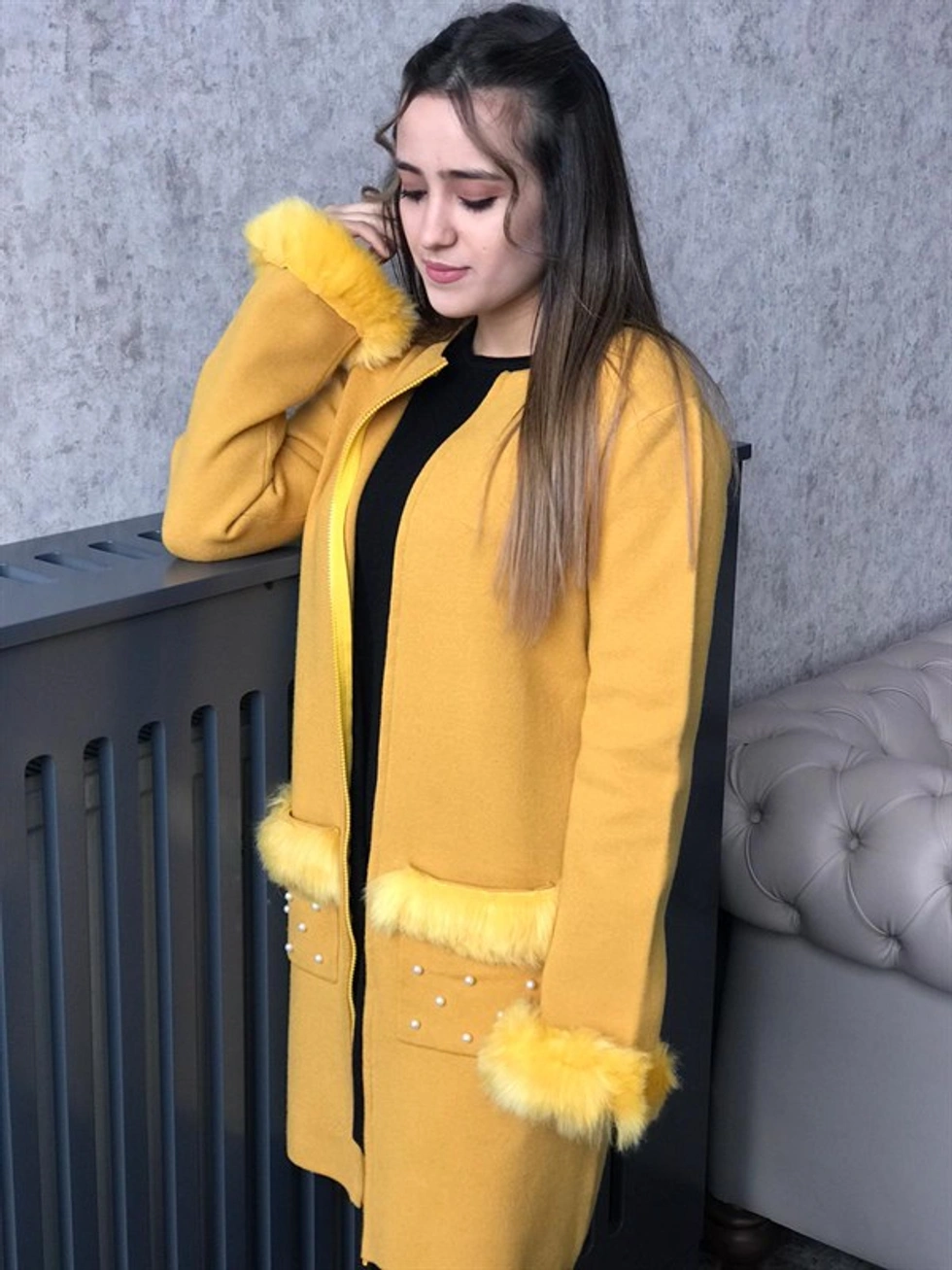 Kürk Detay Hırka -