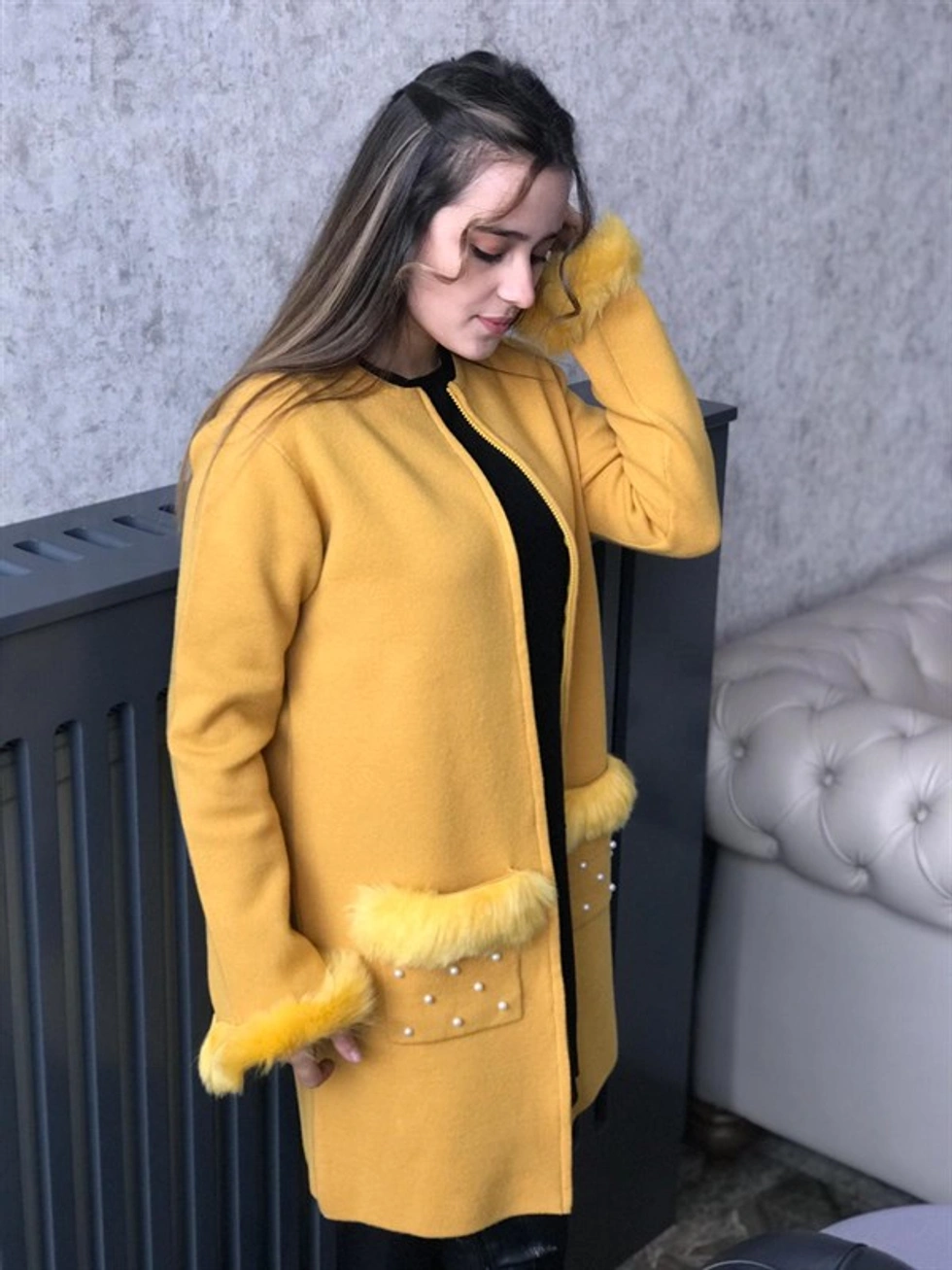 Kürk Detay Hırka -