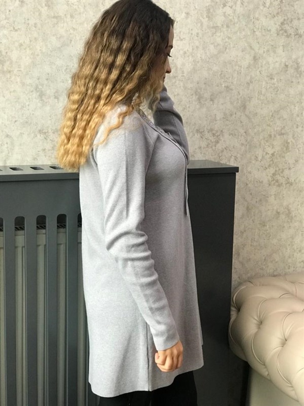 Önü Bağcıklı Tunik -