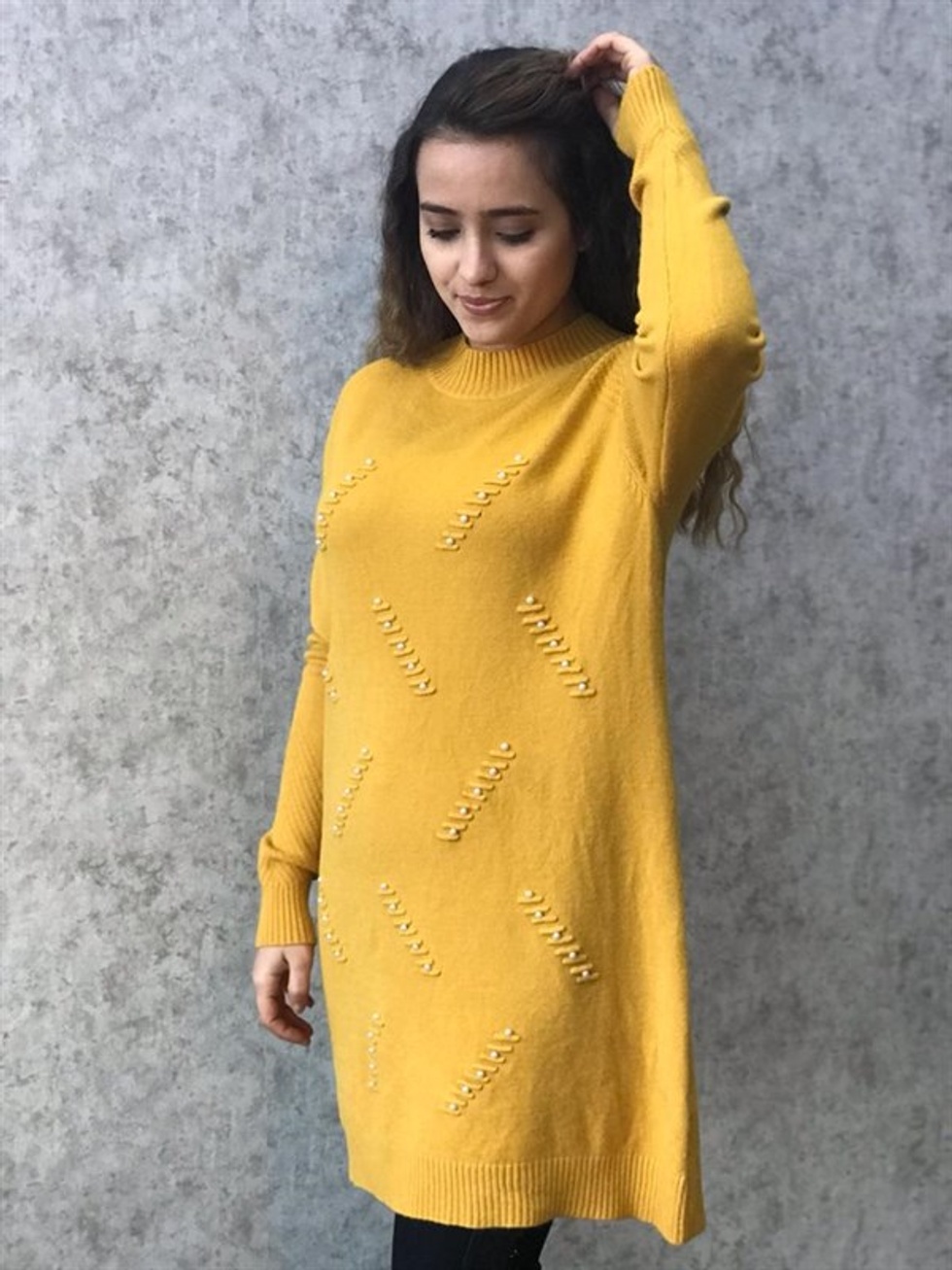 Yarım Balıkcı İncili Tunik -