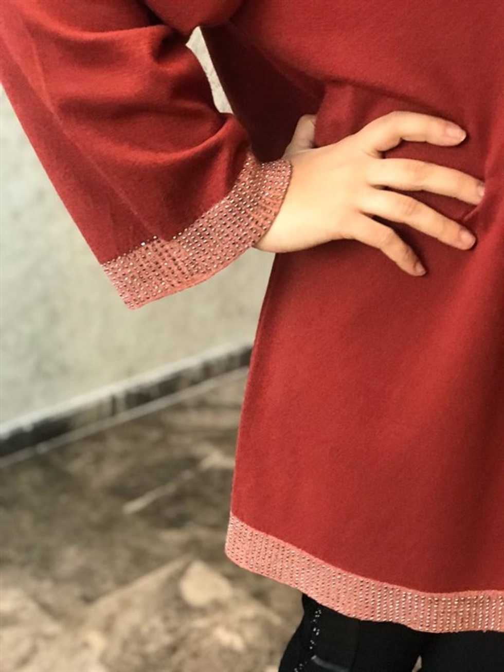Boğazlı Baskı Detay Triko -