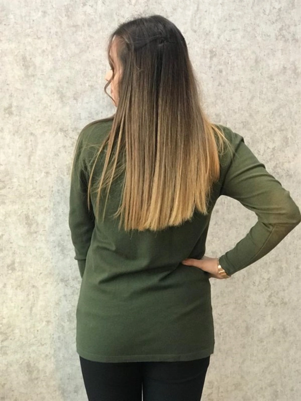 Önü Çapraz Detay Triko -