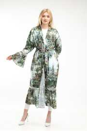 Women Kadın Kemer Detay Şifon Kimono