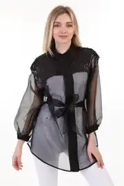 Women Kadın Pul Payet Detay Ceket