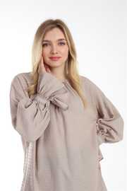 Women Kadın Wrinkled Kumaş Bluz