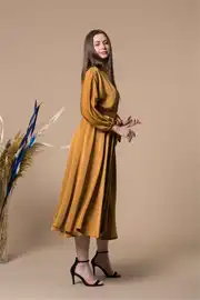 Women Kadın Kemerli Elbise