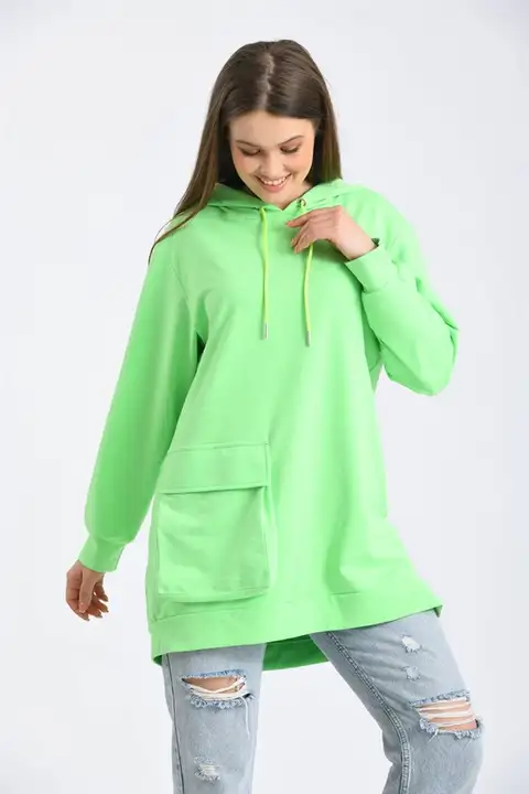 Yeşil Women Kadın İki İp Kapşonlu Sweatshirt