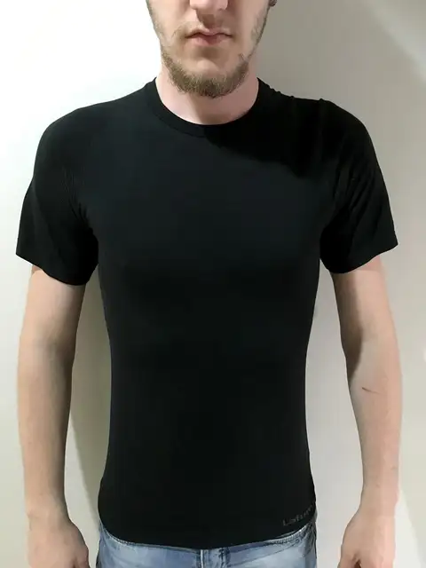 Siyah Lafuma Modal Unisex Kısa Kol Teknik Tshirt Lfv1012