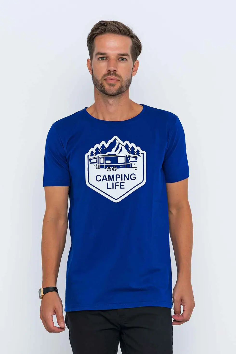 Camping Life Baskılı Kamp Tişörtü