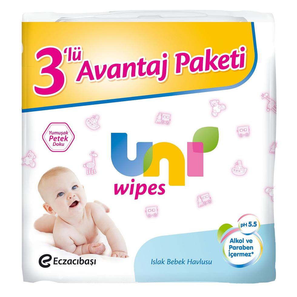 60 l1 Islak Havlu Mendil - 3 lü Paket