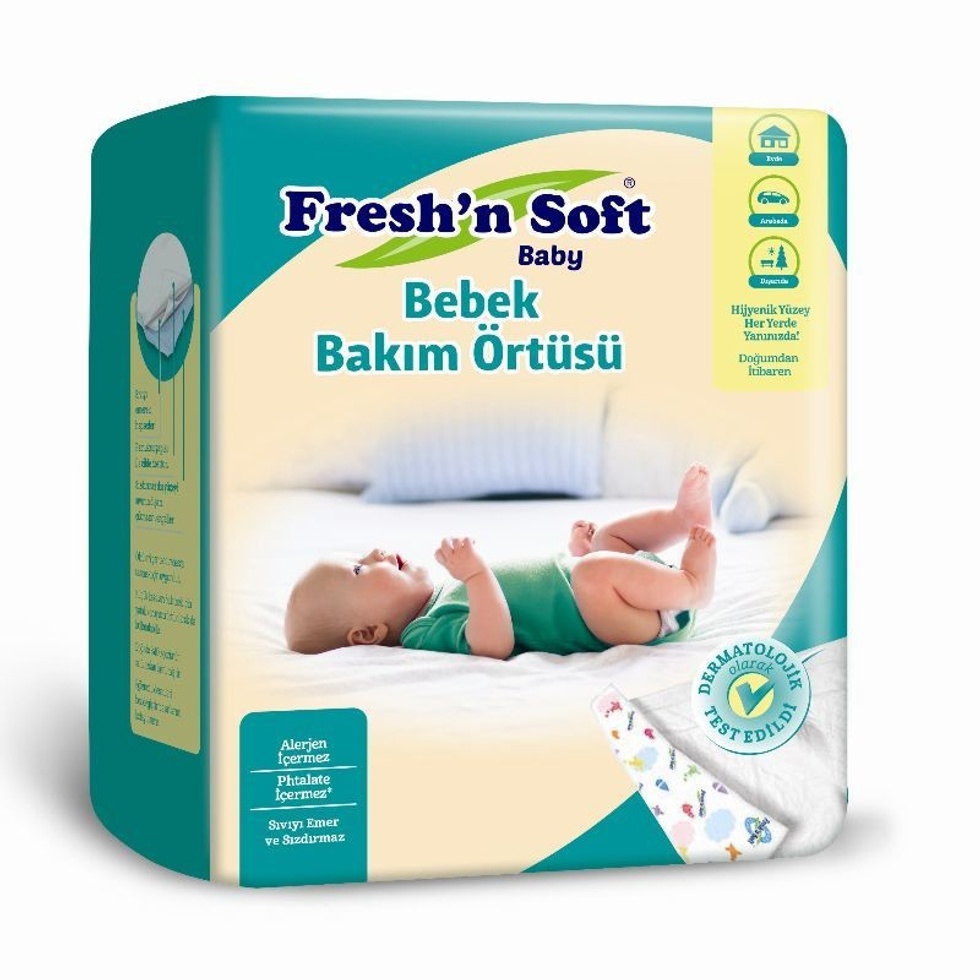 Fresh’n Soft Alt Değiştirme Bebek Bakım Örtüsü 10 lu