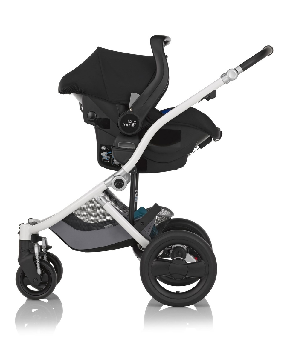 Britax Römer Affinity 2 Bebek Arabası Gri Kumaş Beyaz Kasa + Kırmızı Renk Paketi HEDİYE