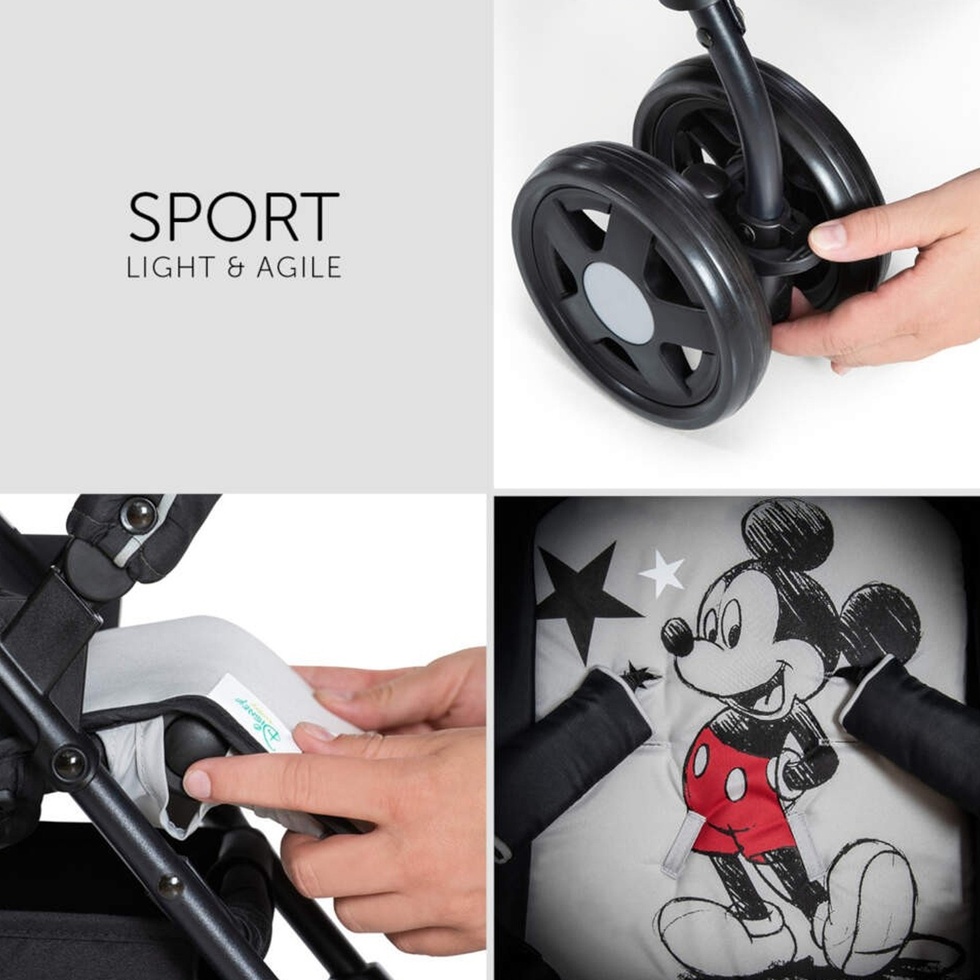 Ultra Hafif Tam Yatarlı Sport Bebek Arabası - Mickey Mouse