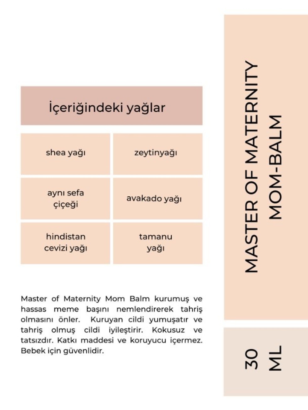 Master of Maternity Mom Balm Göğüs Ucu Kremi- 30 ml