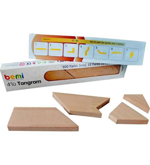 Tangram Ahşap Ege İle Gaga 4 lü