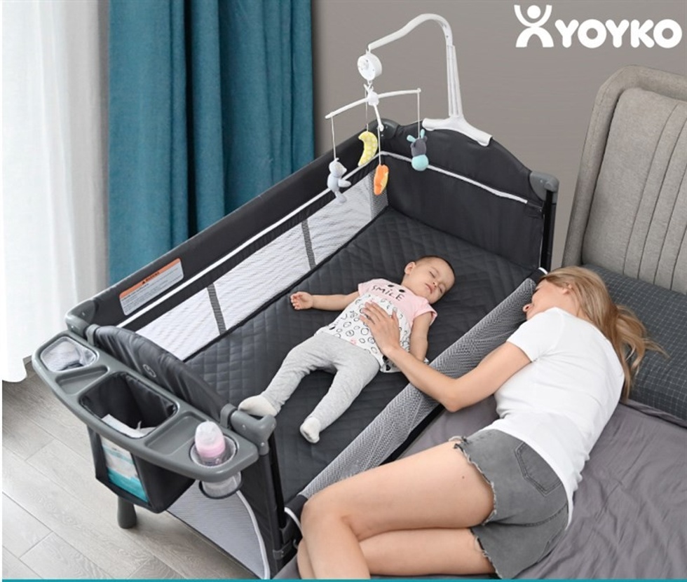 Exclusive Comfort 8 in 1 Anne Yanı Park Yatak Oyun Parkı 70x110 - Gri