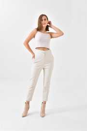 Ftz Women Kadın Deri Pantolon Taş