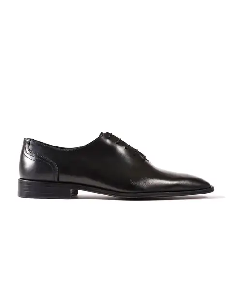 Siyah Avangard Hakiki Deri Klasik Erkek Ayakkabı