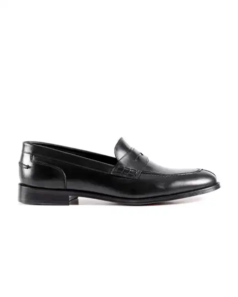 Siyah Allaturca Hakiki Deri Klasik Erkek Ayakkabı