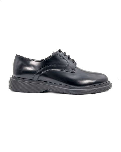 Siyah Beat Açma Hakiki Deri Günlük Klasik Erkek Ayakkabı