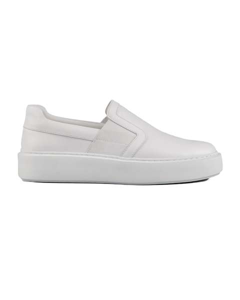 Beyaz İntegra Hakiki Deri Erkek Spor (Sneaker) Ayakkabı