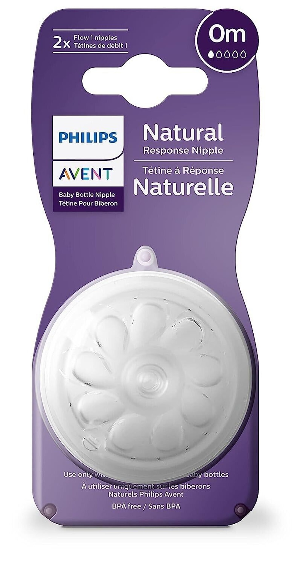 Philips Natural Response 2'li Biberon Emziği, 1 Numara, 0 Ay+