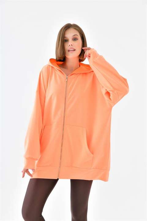 Oranj Ftz Women Kadın Fermuarlı Sweat N. 10005