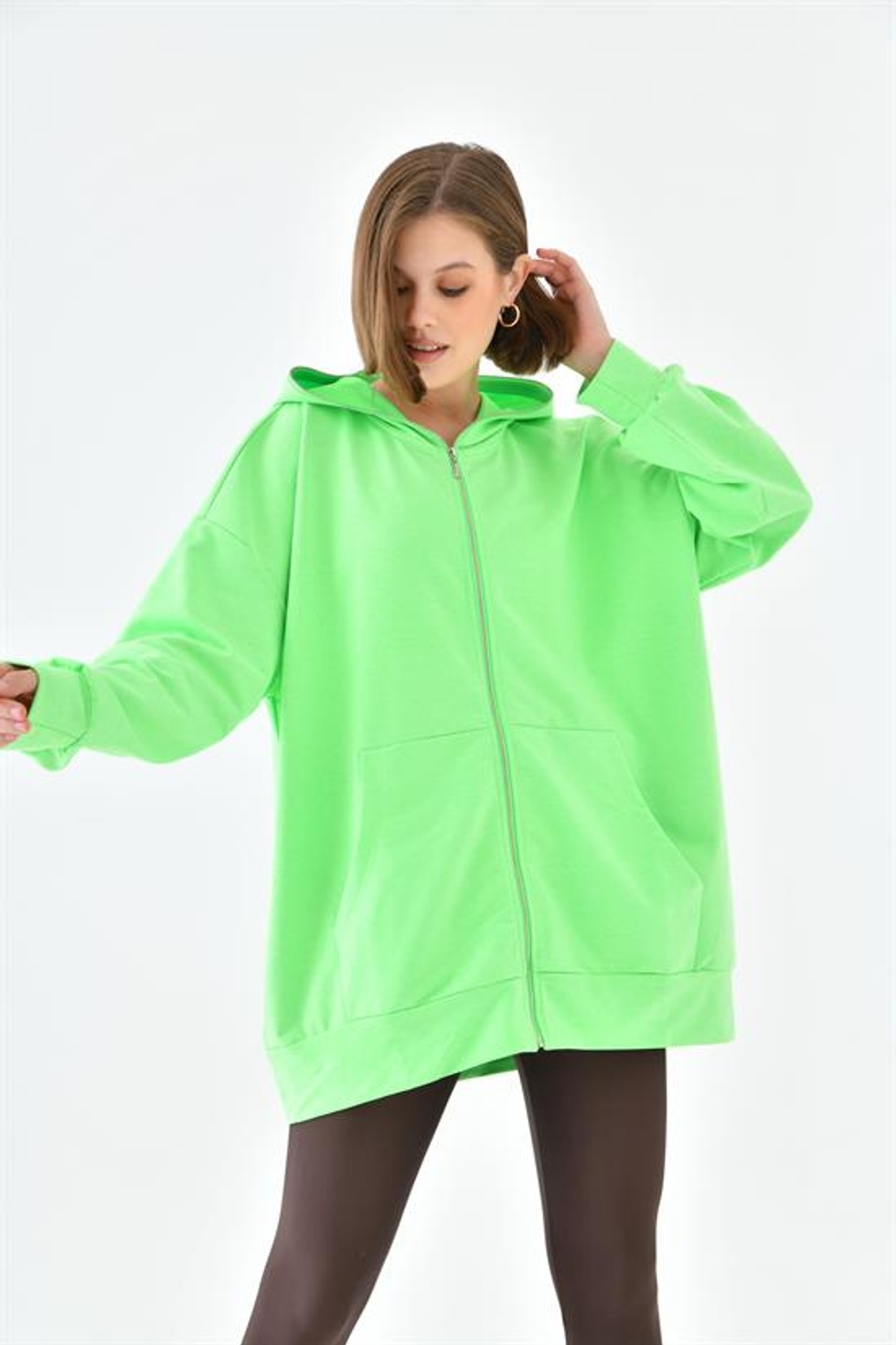 Ftz Women Kadın Fermuarlı Sweat N. 10005