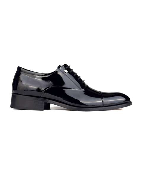 Siyah Valse Hakiki Rugan Deri Klasik Erkek Ayakkabı