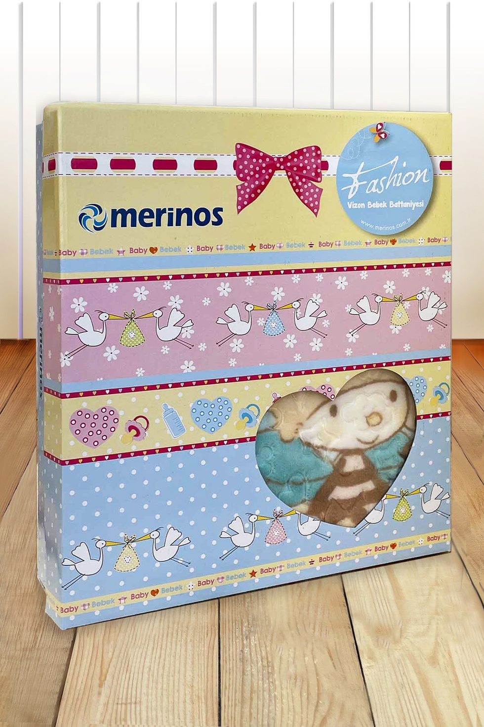 Merinos Emboss Fashion Kutulu Bebek Battaniyesi 100*120