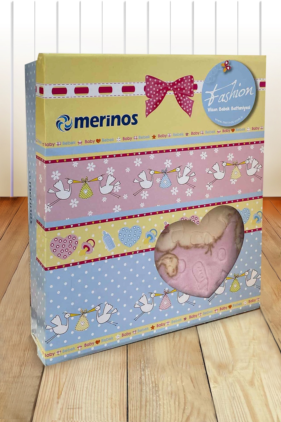 Merinos Emboss Fashion Kutulu Bebek Battaniyesi 100*120