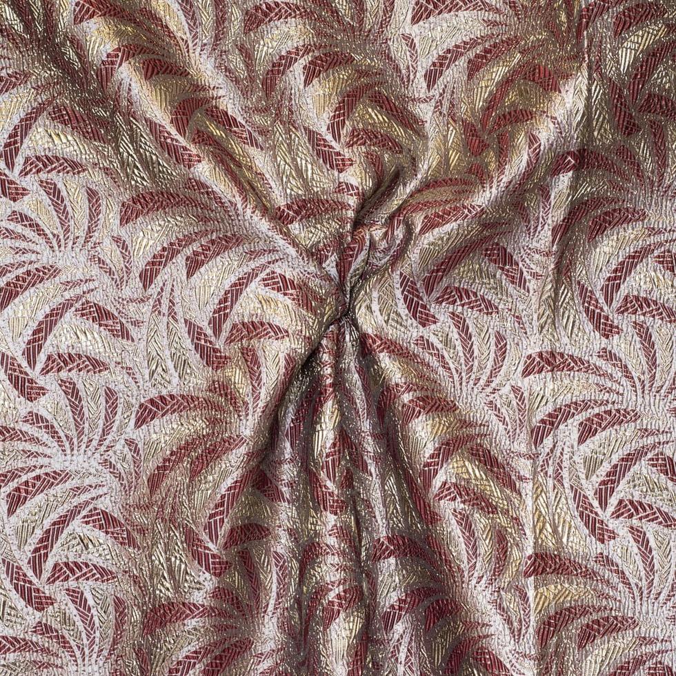 Simli Brokar Kumaş MN-Palmiye Fuşya