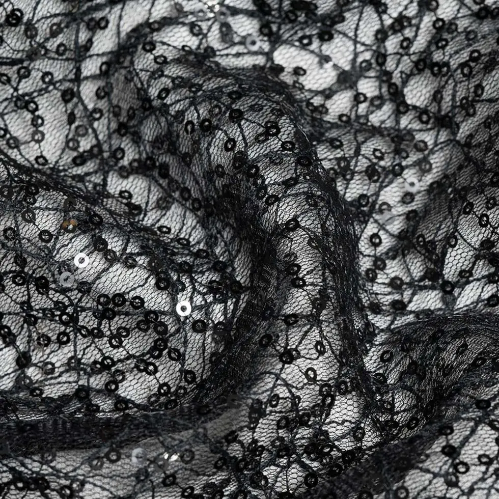 Tül Brode Payet 259 Siyah 08