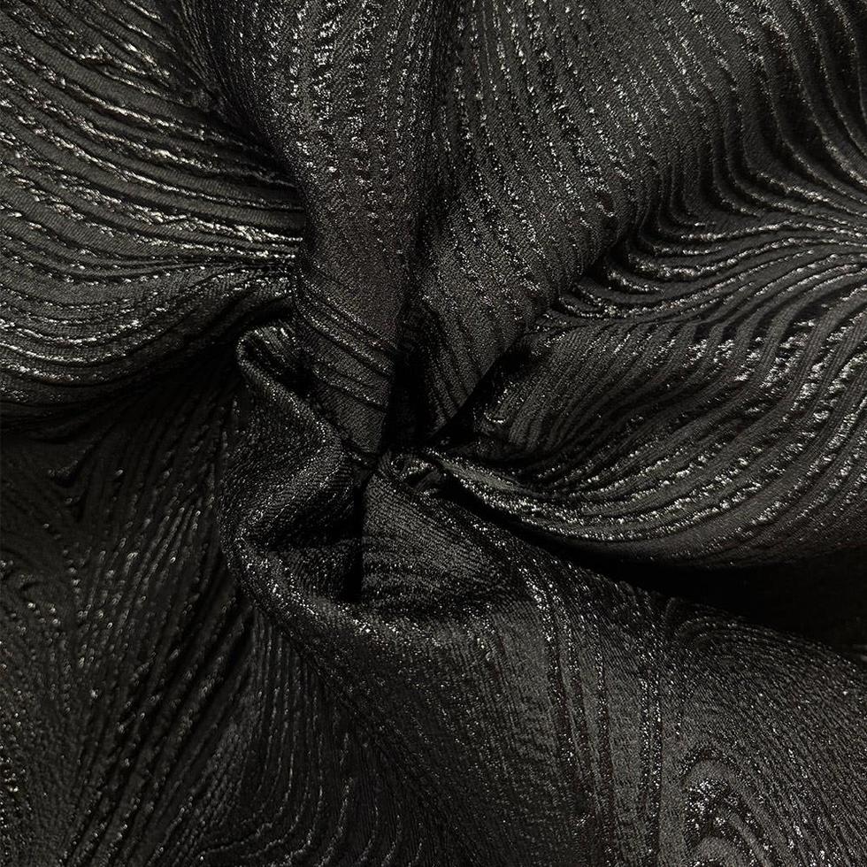 Simli Brokar Kumaş 10881 Siyah