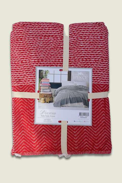 Kırmızı İpekçe Home Dream Çift Kişilik Yatak Örtüsü - 200x220