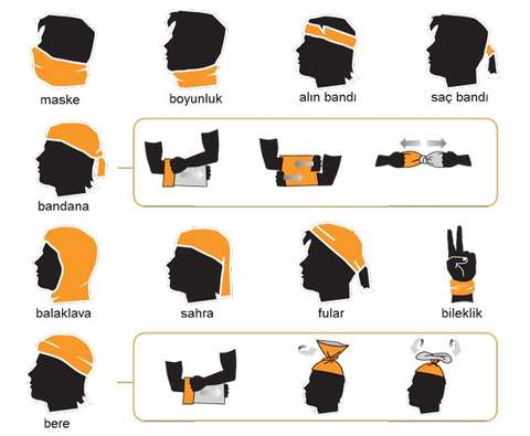 Tek Renk Wind Bad Boy Çocuk Bandana Wd1061