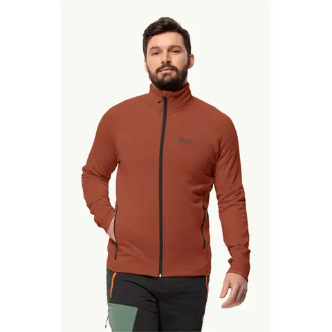 Kahverengi Jack Wolfskın BAISELBERG FZ M Erkek Polar Ceket JCK1711381-2503