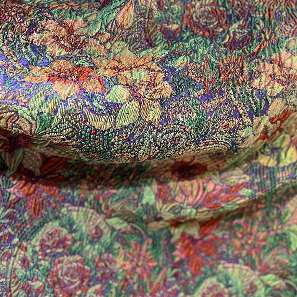 Simli Brokar Kumaş 5597 Mor 01