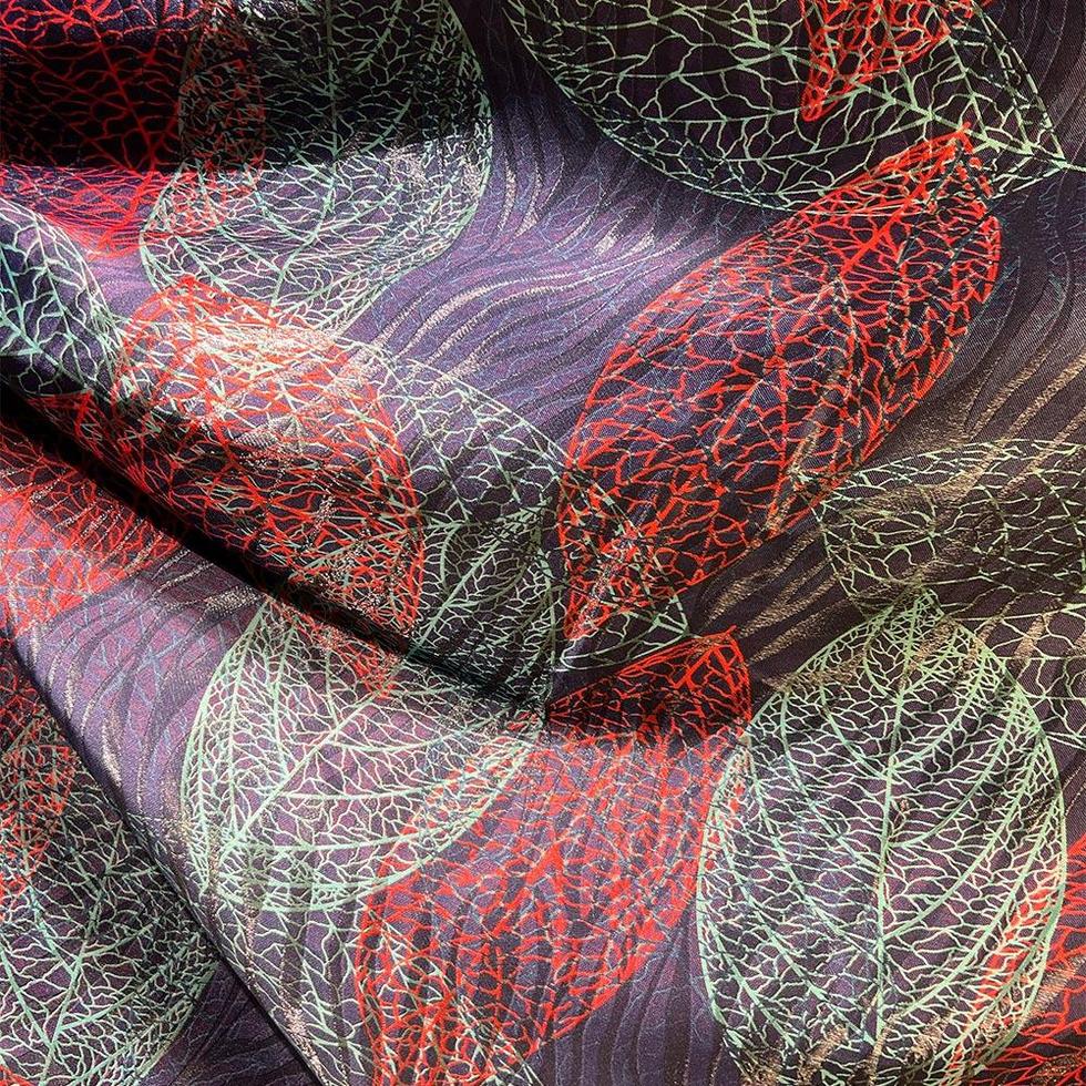 Armani Organze Brokar Kumaş 056 Lacivert 106