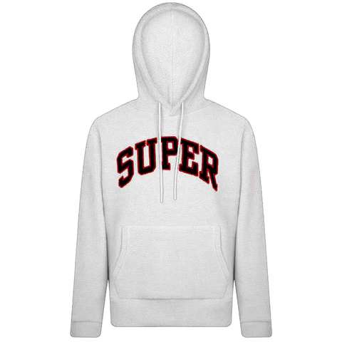 Beyaz Kapüşonlu Erkek Polar Sweatshirt SPF101232320717