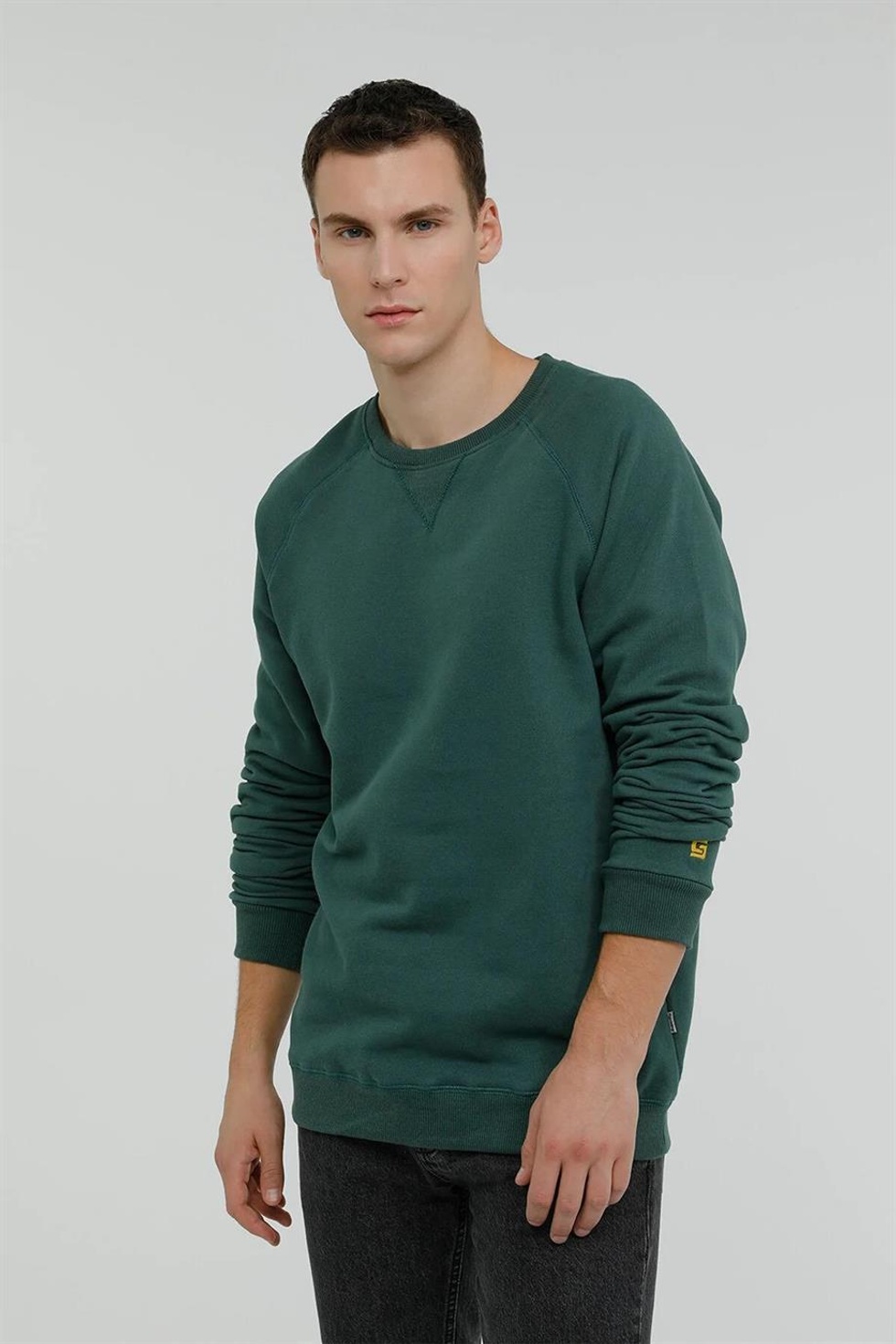 Bisiklet Yaka Erkek Basic Sweatshirt