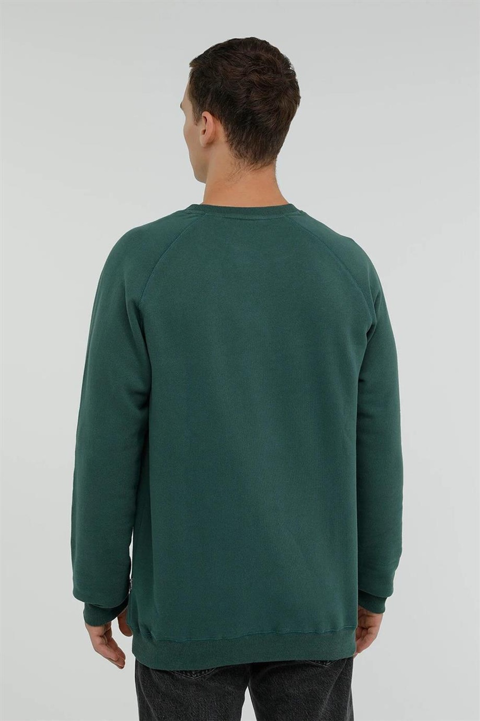 Bisiklet Yaka Erkek Basic Sweatshirt
