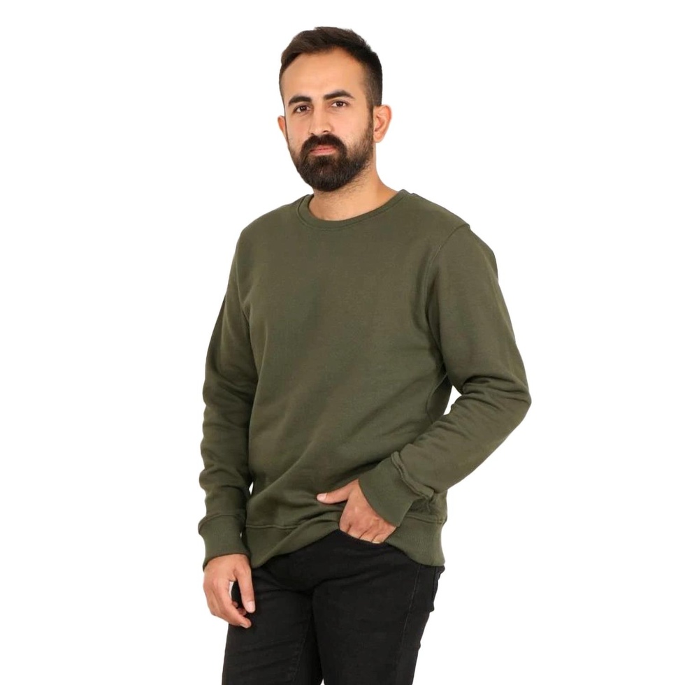 Bisiklet Yaka Erkek Basic Sweatshirt