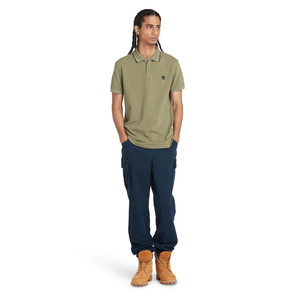Printed Neck Polo Erkek Tişört